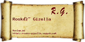 Roskó Gizella névjegykártya